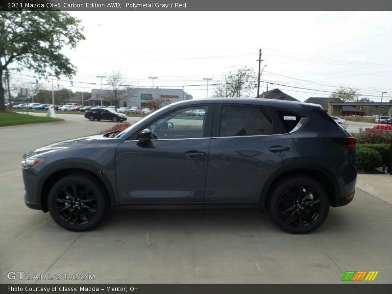 Polymetal Gray / Red 2021 Mazda CX-5 Carbon Edition AWD
