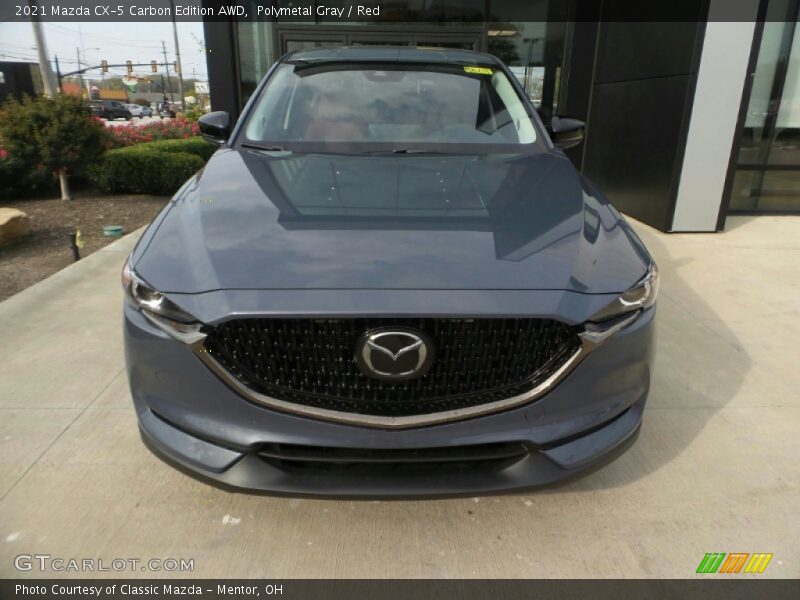 Polymetal Gray / Red 2021 Mazda CX-5 Carbon Edition AWD