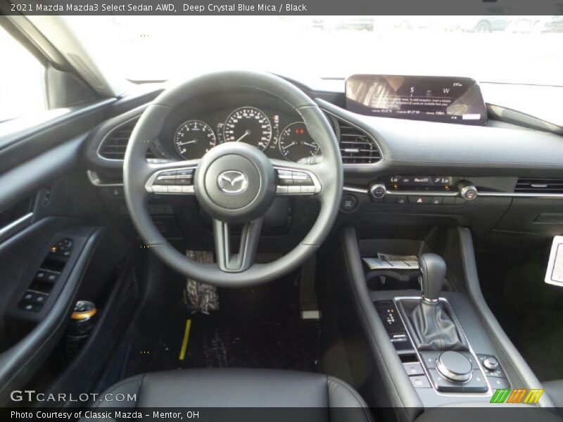 Deep Crystal Blue Mica / Black 2021 Mazda Mazda3 Select Sedan AWD