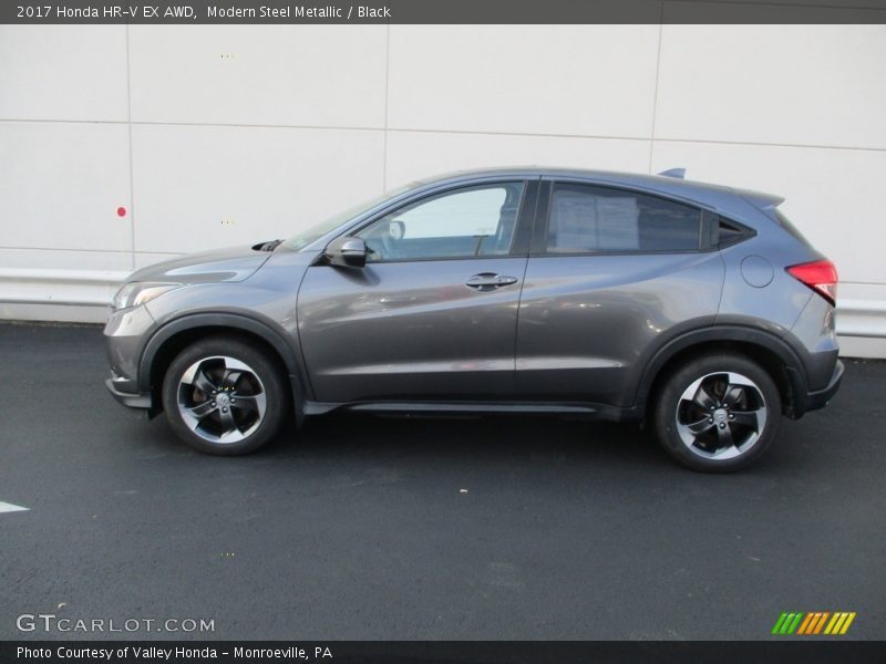 Modern Steel Metallic / Black 2017 Honda HR-V EX AWD