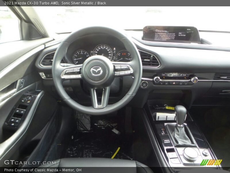 Sonic Silver Metallic / Black 2021 Mazda CX-30 Turbo AWD