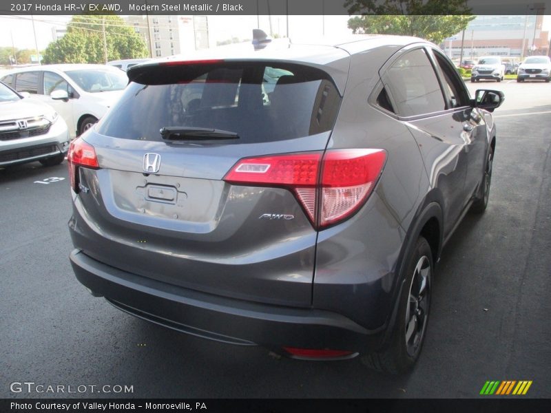 Modern Steel Metallic / Black 2017 Honda HR-V EX AWD