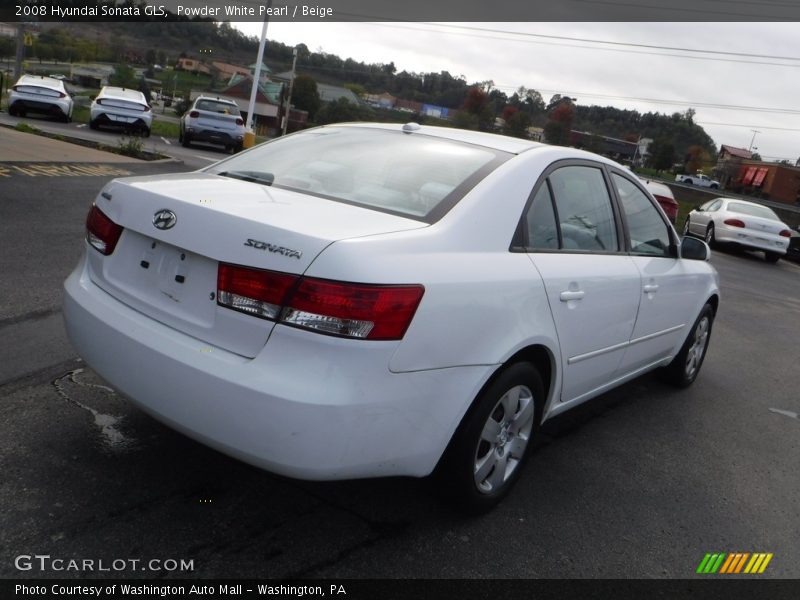 Powder White Pearl / Beige 2008 Hyundai Sonata GLS