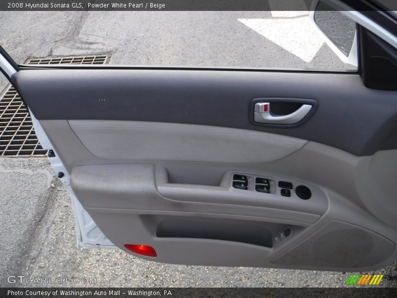 Powder White Pearl / Beige 2008 Hyundai Sonata GLS
