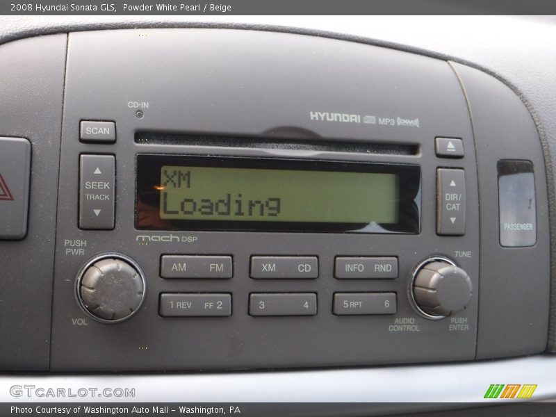 Powder White Pearl / Beige 2008 Hyundai Sonata GLS