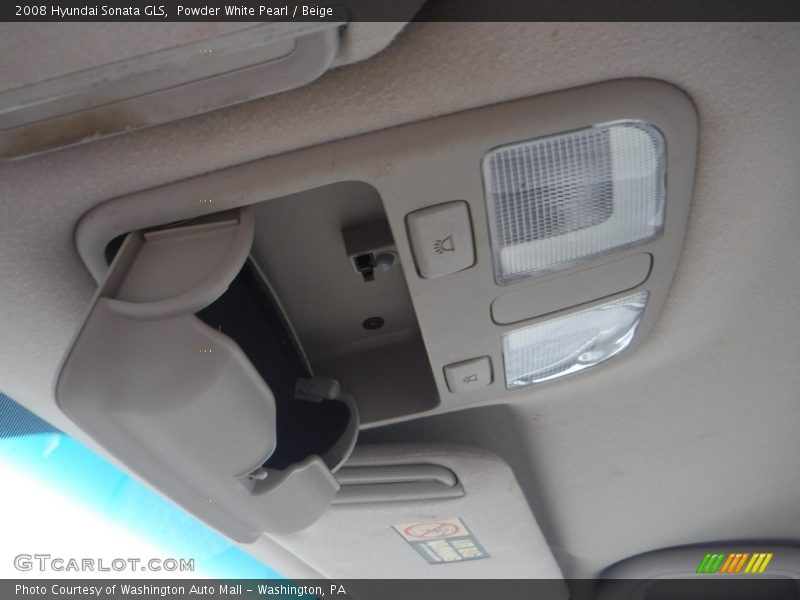 Powder White Pearl / Beige 2008 Hyundai Sonata GLS