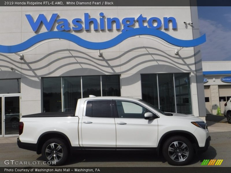 White Diamond Pearl / Black 2019 Honda Ridgeline RTL-E AWD