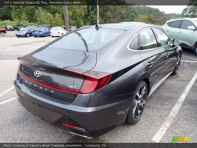 Portofino Gray / Black 2021 Hyundai Sonata SEL Plus