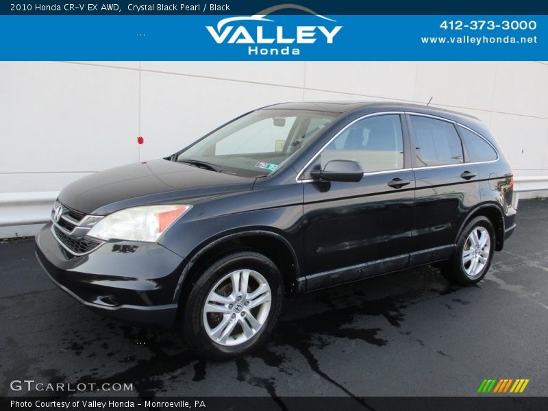 Crystal Black Pearl / Black 2010 Honda CR-V EX AWD