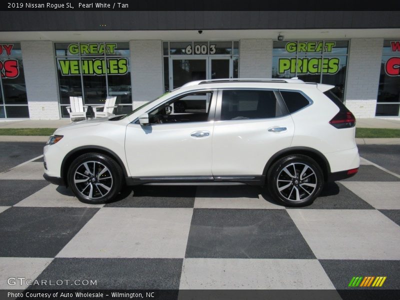 Pearl White / Tan 2019 Nissan Rogue SL