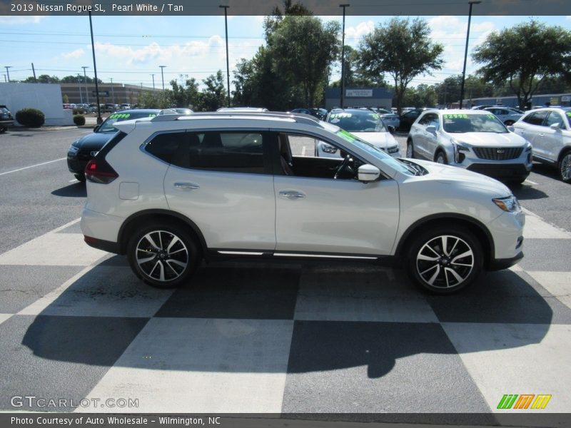 Pearl White / Tan 2019 Nissan Rogue SL