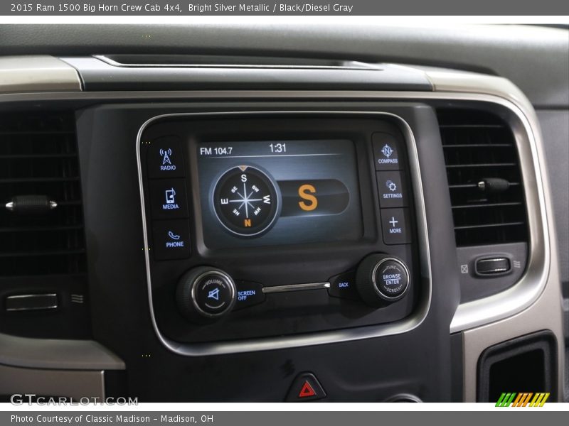 Controls of 2015 1500 Big Horn Crew Cab 4x4