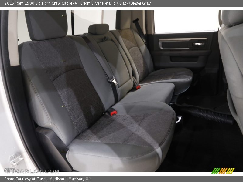 Bright Silver Metallic / Black/Diesel Gray 2015 Ram 1500 Big Horn Crew Cab 4x4