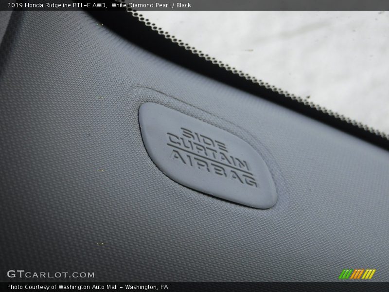 White Diamond Pearl / Black 2019 Honda Ridgeline RTL-E AWD