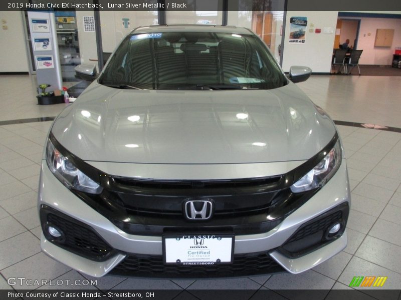 Lunar Silver Metallic / Black 2019 Honda Civic EX Hatchback