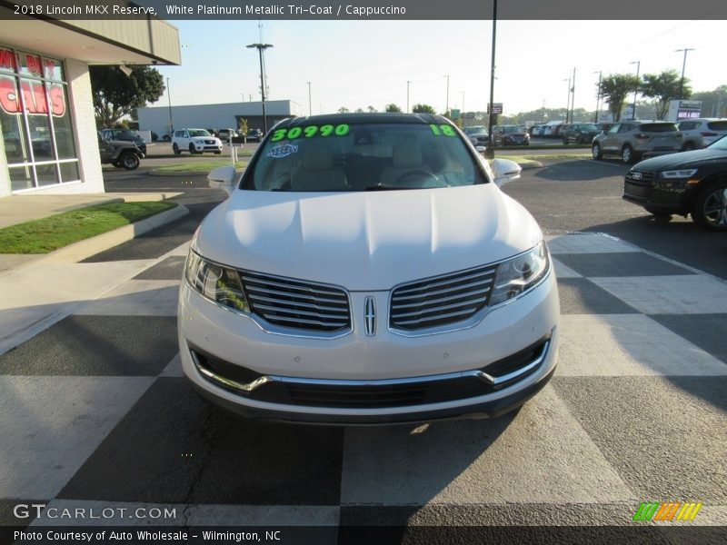 White Platinum Metallic Tri-Coat / Cappuccino 2018 Lincoln MKX Reserve