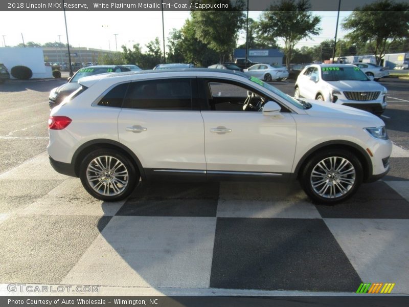 White Platinum Metallic Tri-Coat / Cappuccino 2018 Lincoln MKX Reserve