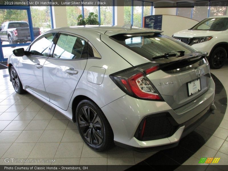 Lunar Silver Metallic / Black 2019 Honda Civic EX Hatchback