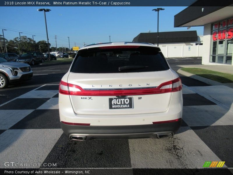 White Platinum Metallic Tri-Coat / Cappuccino 2018 Lincoln MKX Reserve