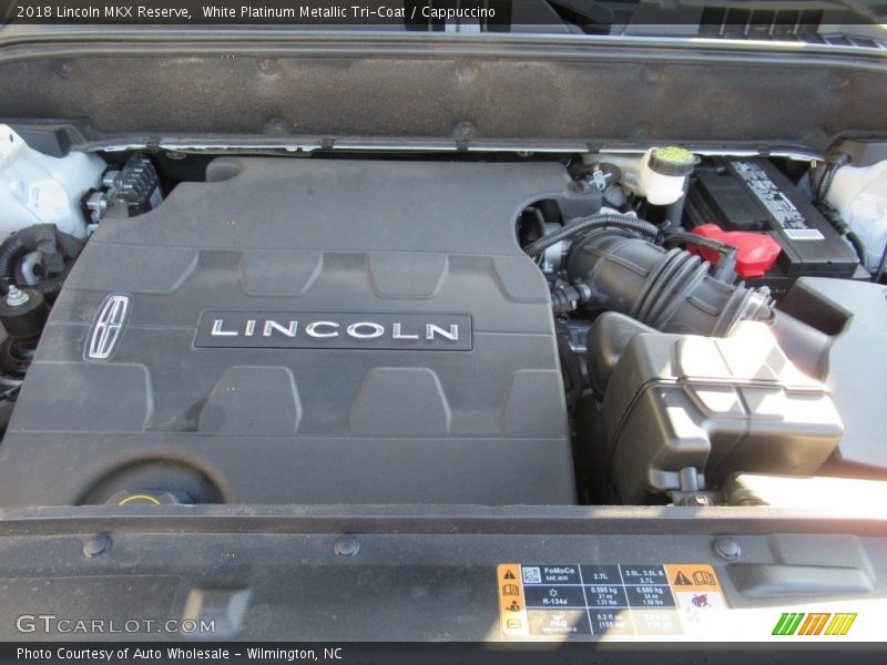 White Platinum Metallic Tri-Coat / Cappuccino 2018 Lincoln MKX Reserve