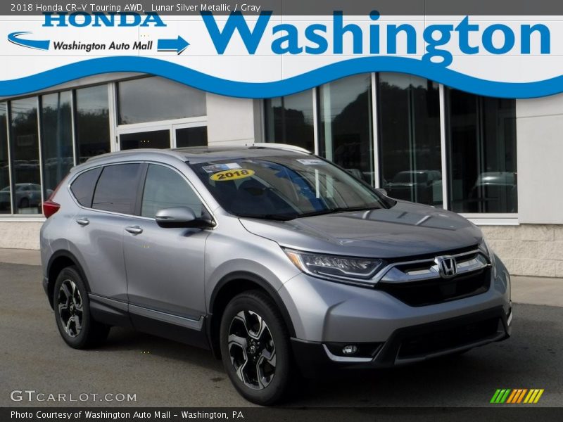 Lunar Silver Metallic / Gray 2018 Honda CR-V Touring AWD