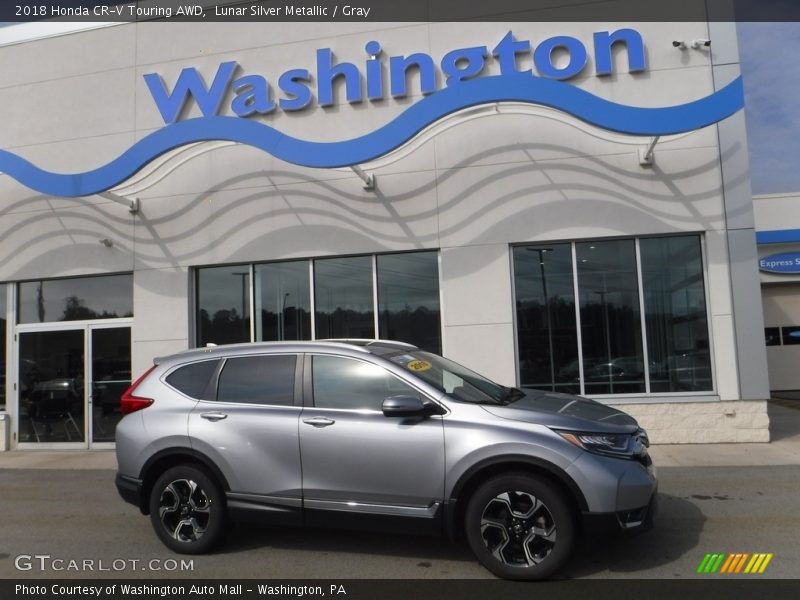 Lunar Silver Metallic / Gray 2018 Honda CR-V Touring AWD