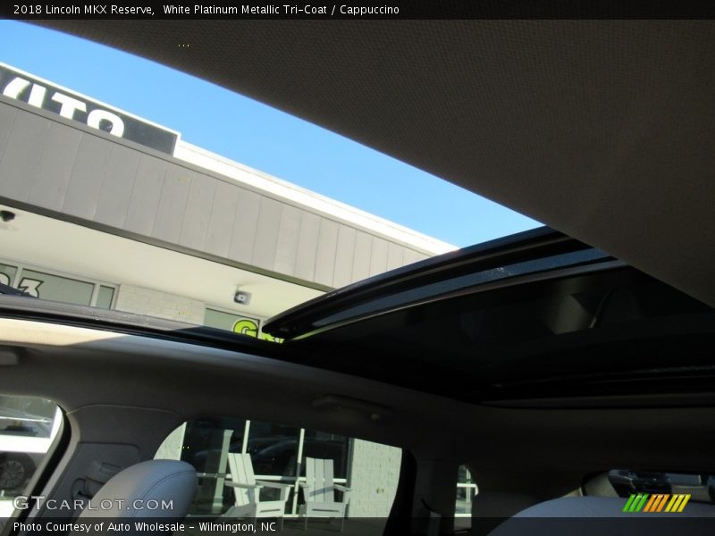 White Platinum Metallic Tri-Coat / Cappuccino 2018 Lincoln MKX Reserve