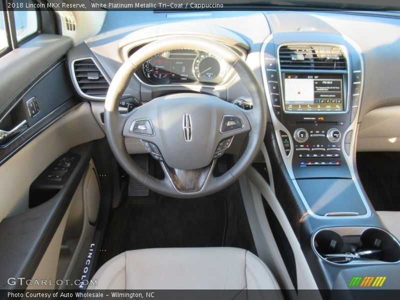 White Platinum Metallic Tri-Coat / Cappuccino 2018 Lincoln MKX Reserve