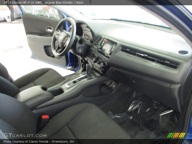 Aegean Blue Metallic / Black 2018 Honda HR-V LX AWD