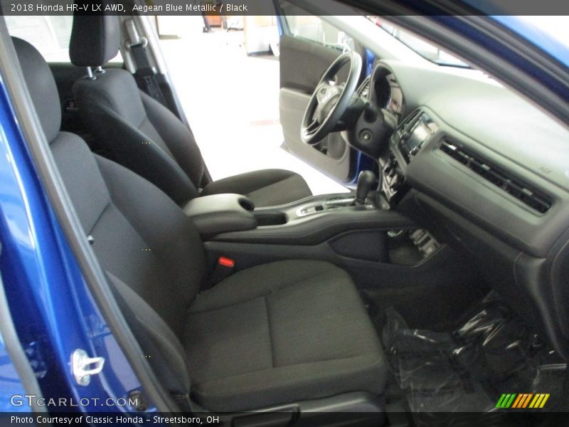 Aegean Blue Metallic / Black 2018 Honda HR-V LX AWD
