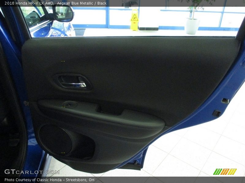 Aegean Blue Metallic / Black 2018 Honda HR-V LX AWD