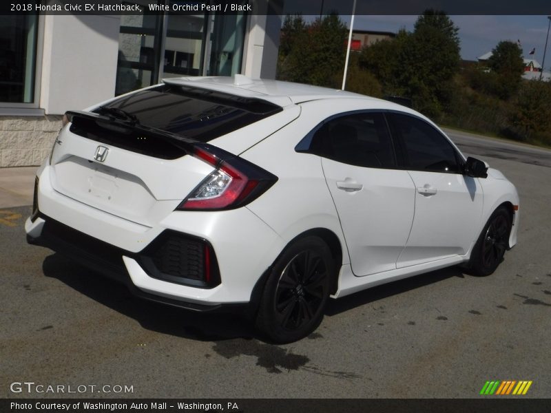 White Orchid Pearl / Black 2018 Honda Civic EX Hatchback