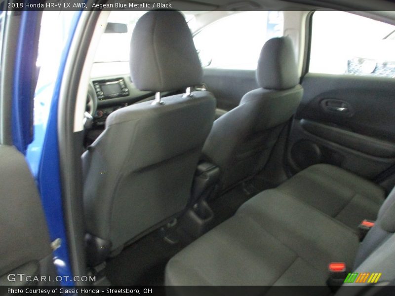 Aegean Blue Metallic / Black 2018 Honda HR-V LX AWD