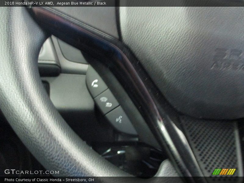 Aegean Blue Metallic / Black 2018 Honda HR-V LX AWD