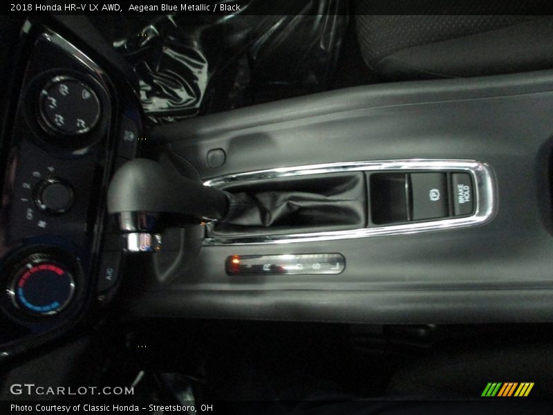 Aegean Blue Metallic / Black 2018 Honda HR-V LX AWD