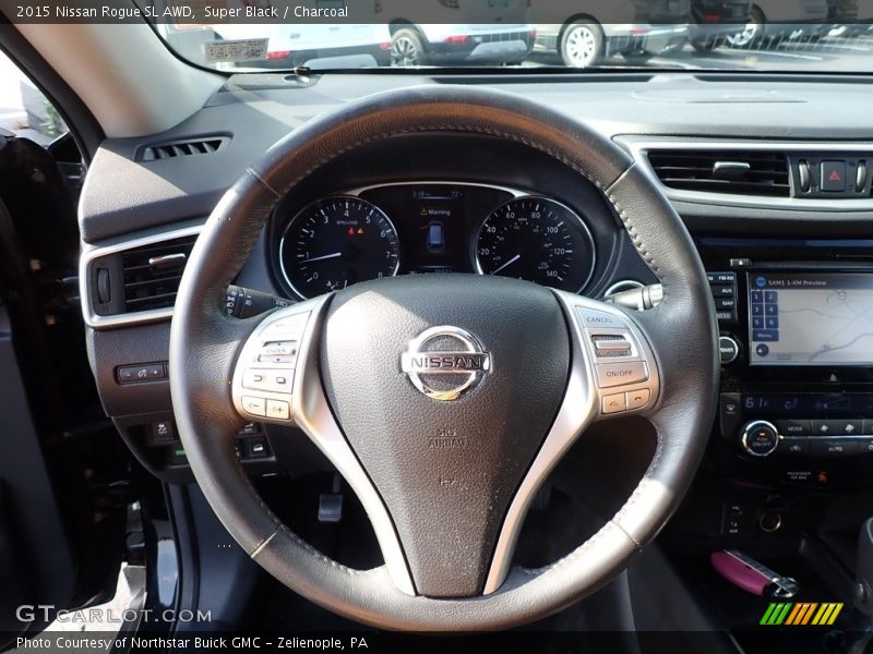 Super Black / Charcoal 2015 Nissan Rogue SL AWD