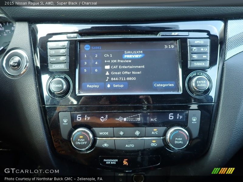 Super Black / Charcoal 2015 Nissan Rogue SL AWD