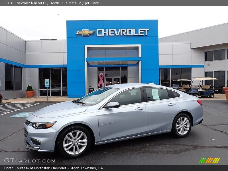 Arctic Blue Metallic / Jet Black 2018 Chevrolet Malibu LT
