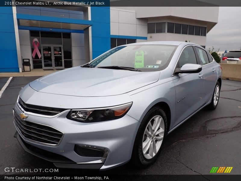 Arctic Blue Metallic / Jet Black 2018 Chevrolet Malibu LT