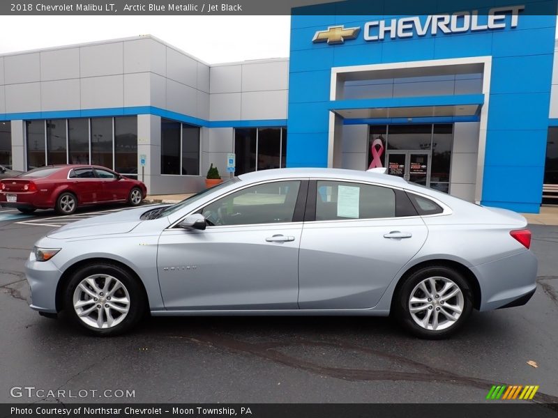 Arctic Blue Metallic / Jet Black 2018 Chevrolet Malibu LT
