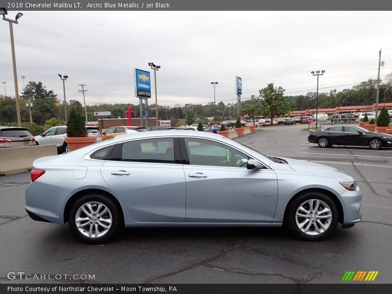 Arctic Blue Metallic / Jet Black 2018 Chevrolet Malibu LT