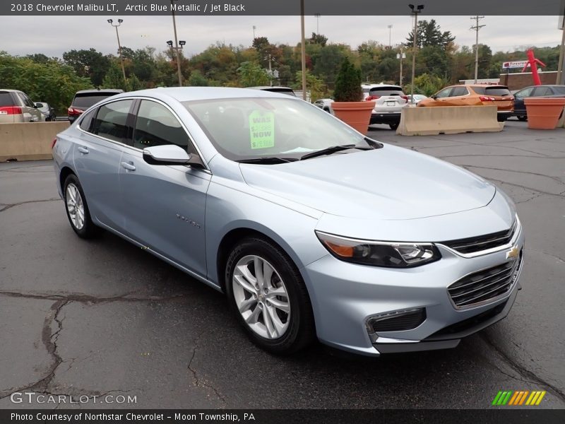 Arctic Blue Metallic / Jet Black 2018 Chevrolet Malibu LT