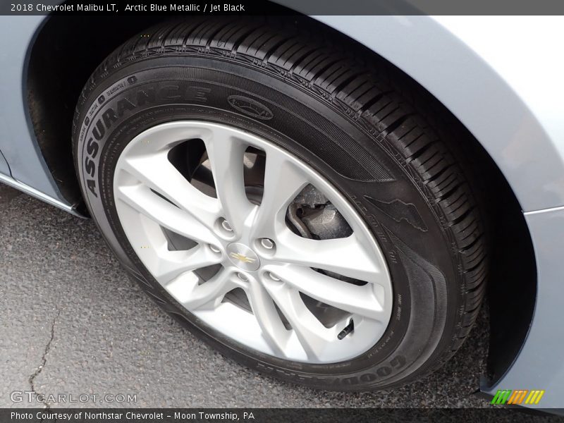 Arctic Blue Metallic / Jet Black 2018 Chevrolet Malibu LT