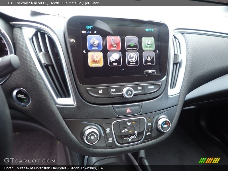 Arctic Blue Metallic / Jet Black 2018 Chevrolet Malibu LT