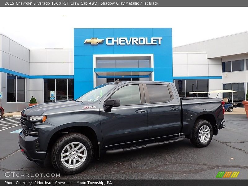 Shadow Gray Metallic / Jet Black 2019 Chevrolet Silverado 1500 RST Crew Cab 4WD