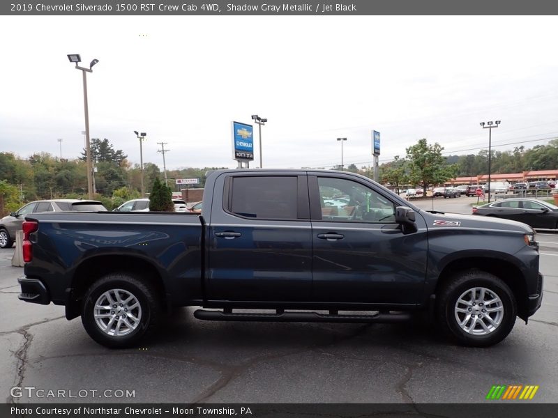 Shadow Gray Metallic / Jet Black 2019 Chevrolet Silverado 1500 RST Crew Cab 4WD