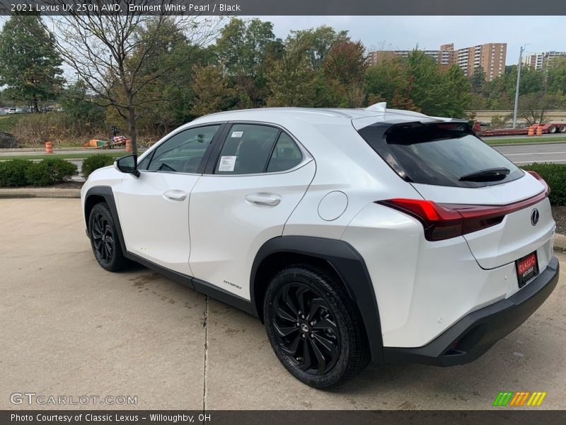Eminent White Pearl / Black 2021 Lexus UX 250h AWD