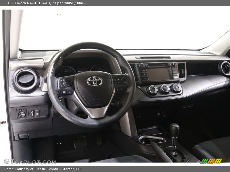 Super White / Black 2017 Toyota RAV4 LE AWD