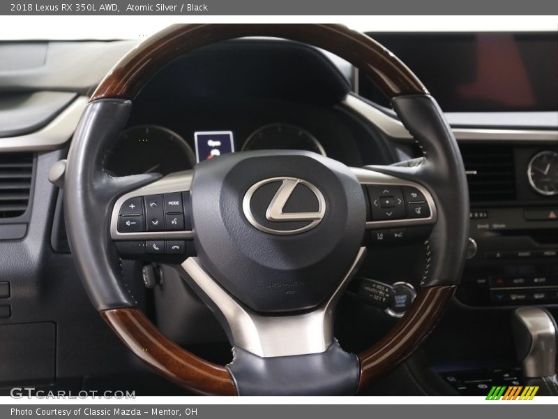 Atomic Silver / Black 2018 Lexus RX 350L AWD