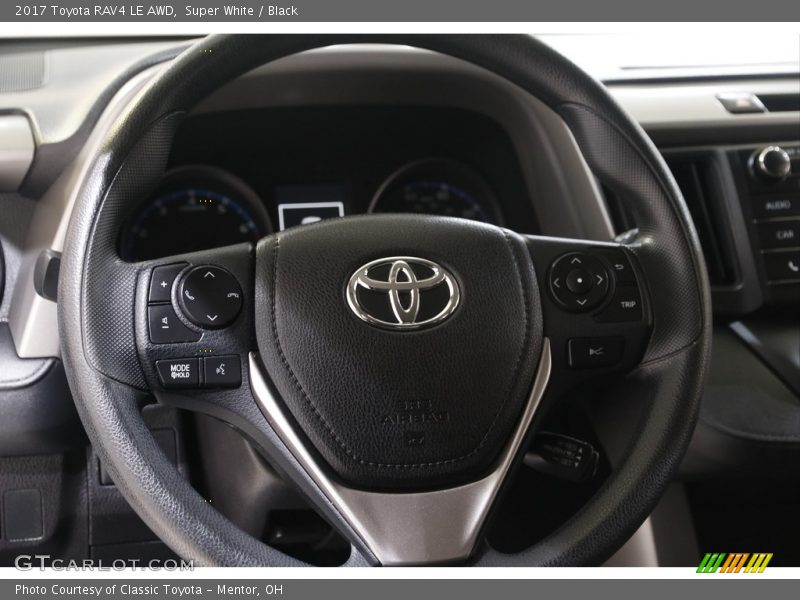 Super White / Black 2017 Toyota RAV4 LE AWD